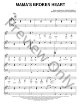 Mama's Broken Heart piano sheet music cover